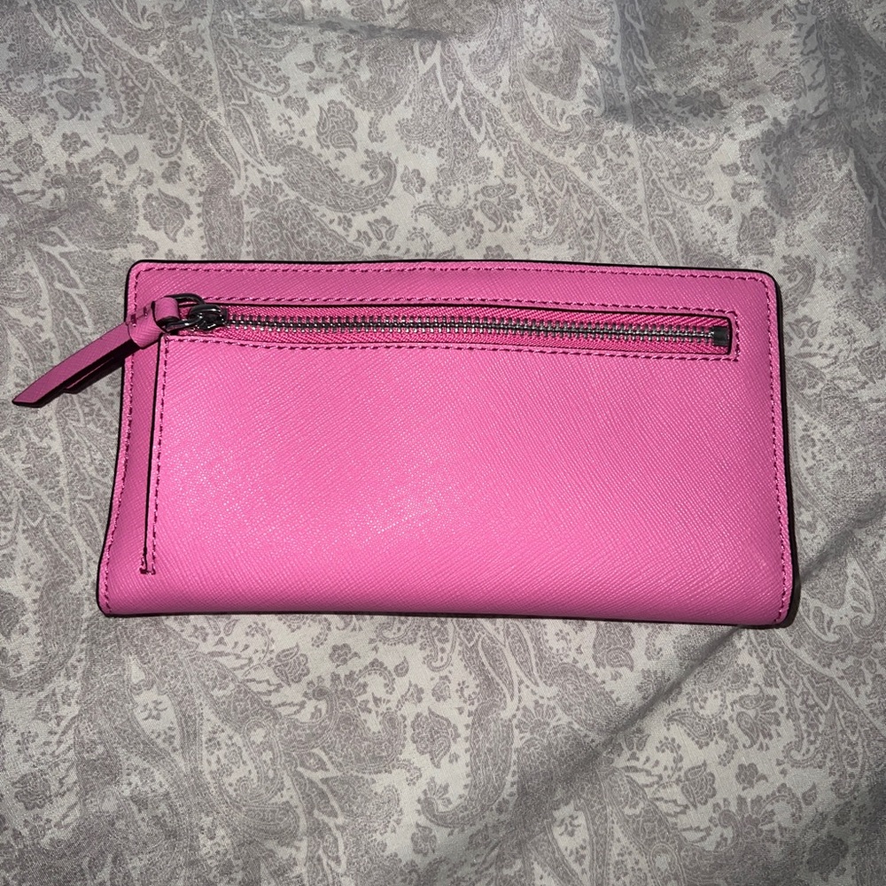 Kate Spade New York  Large Slim Bi-Fold Wallet Fuchsia Color - Picture 3 of 9